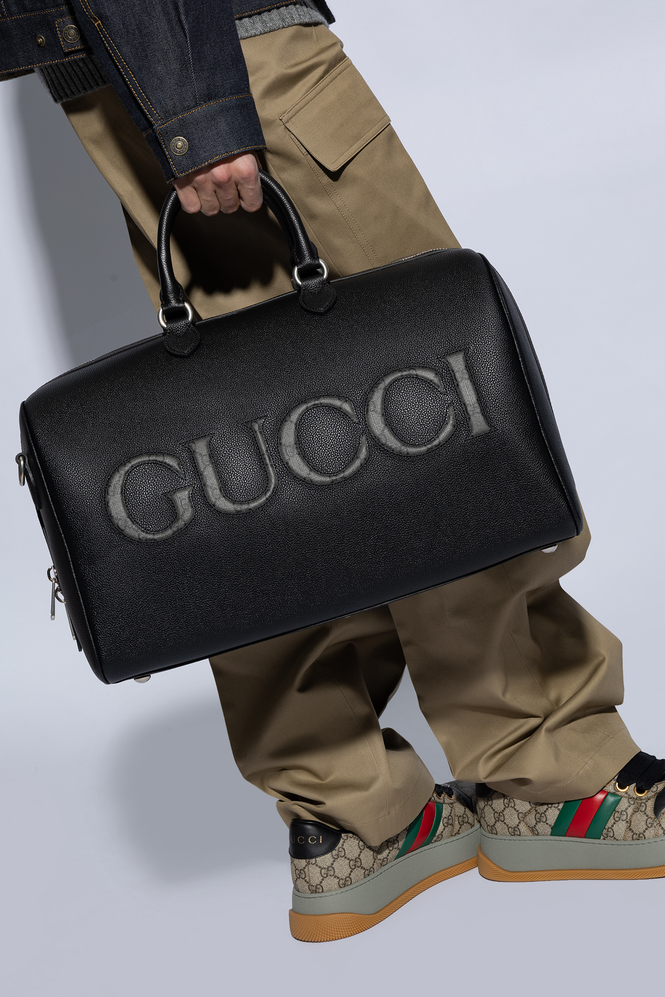 Mens gucci duffle discount bag